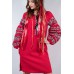 Embroidered boho dress "Fairy Story" Cherry